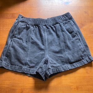 Madewell Black Denim Easy Pull-On Shorts